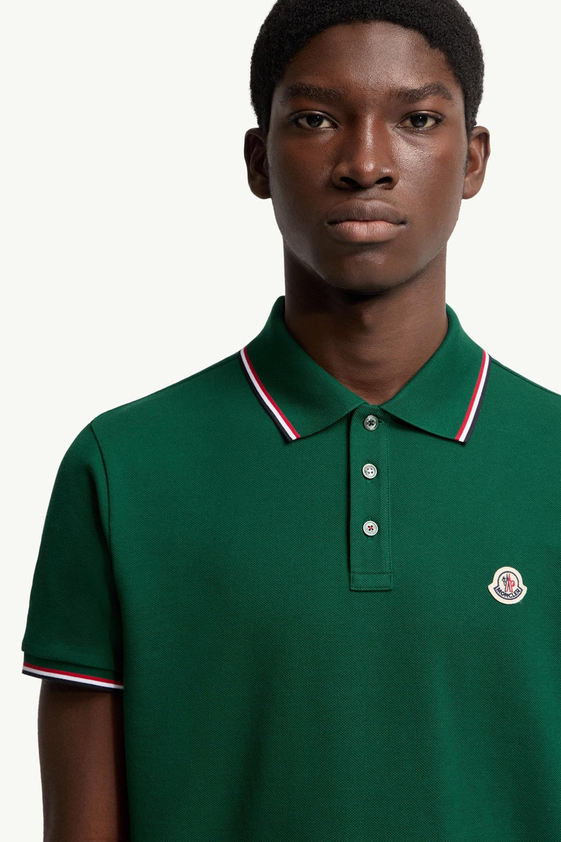 Tricolor-Trimmed Cotton Piquet Polo Shirt 6