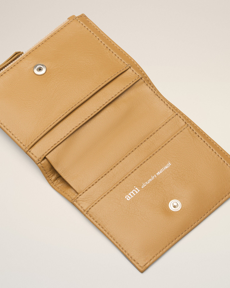 YELLOW COWHIDE LEATHER VOULEZ-VOUS FOLDED WALLET 3