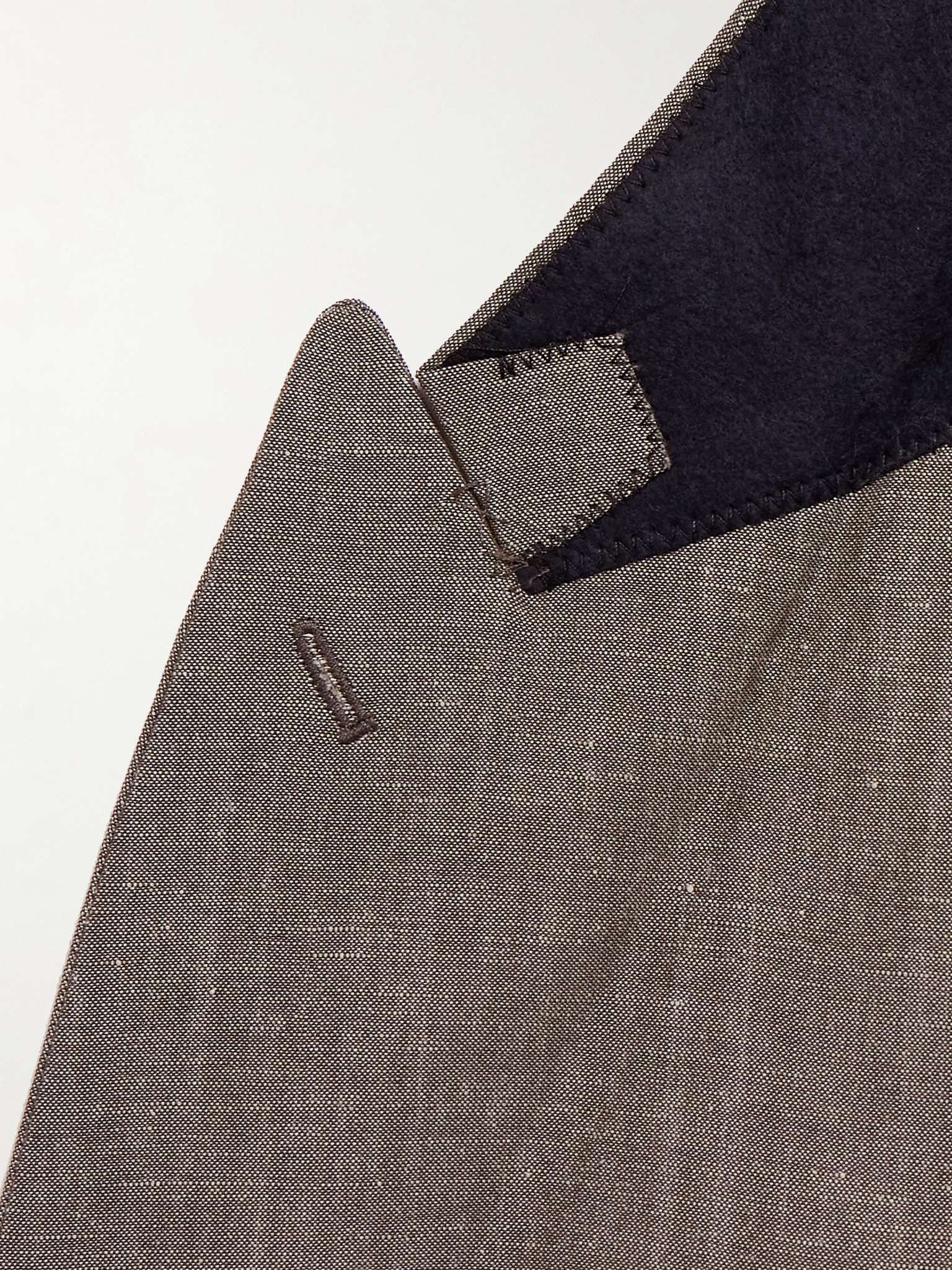 Double-Breasted Linen and Wool-Blend Suit Jacket - 3