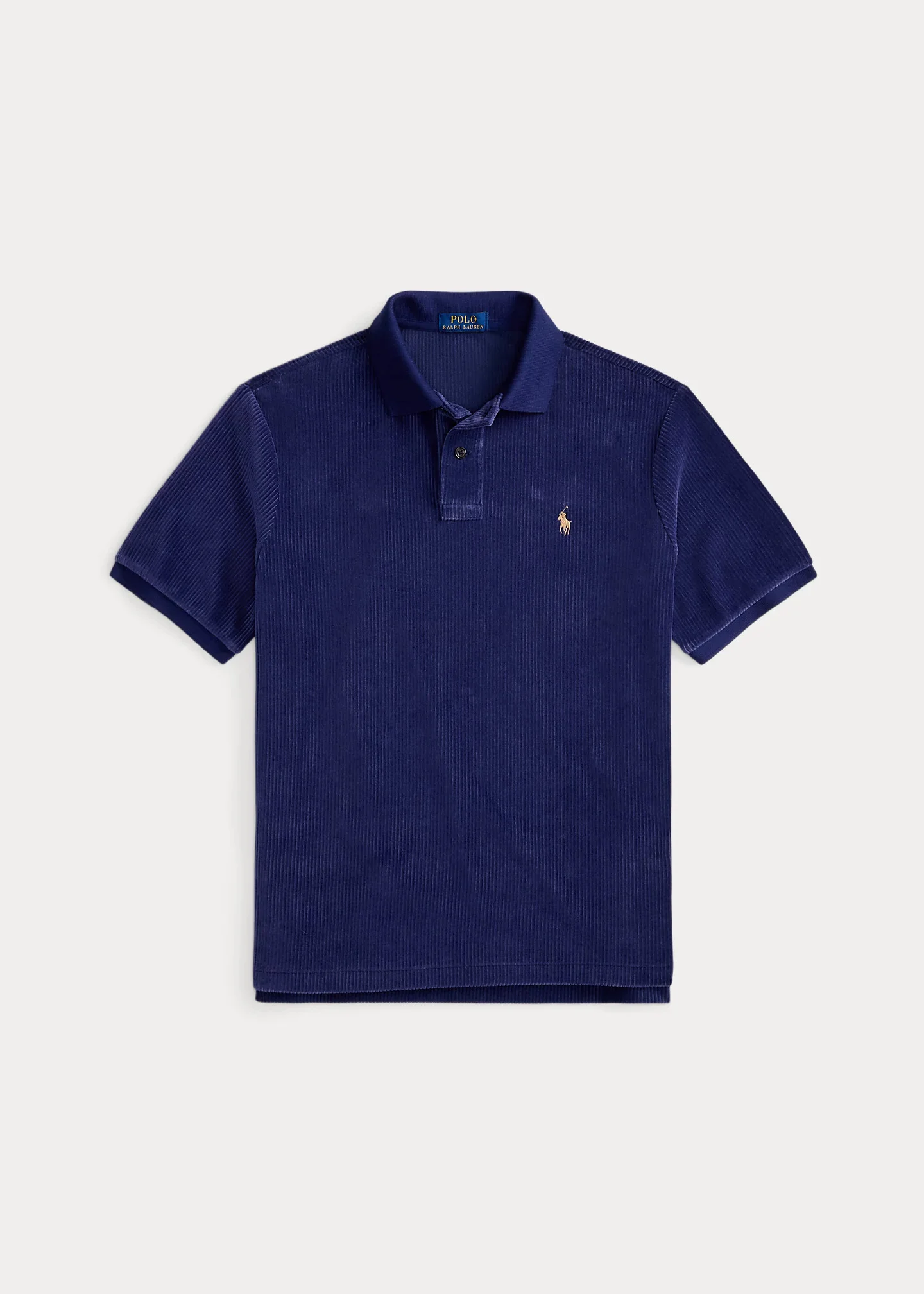 Classic Fit Knit Corduroy Polo Shirt - 1