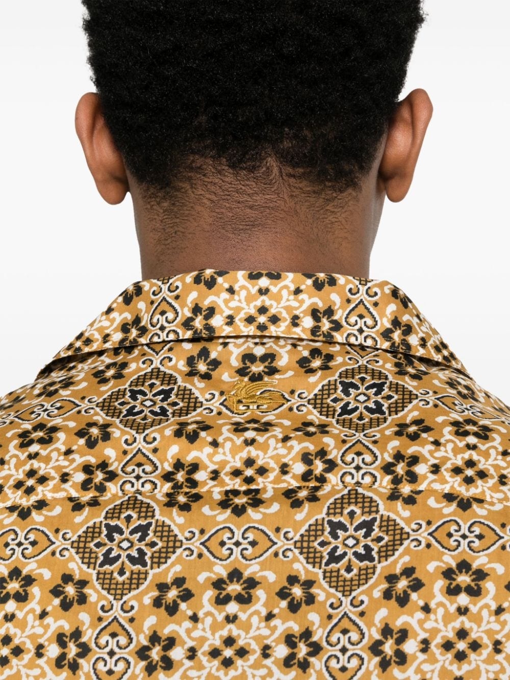 mosaic-print cotton shirt - 5