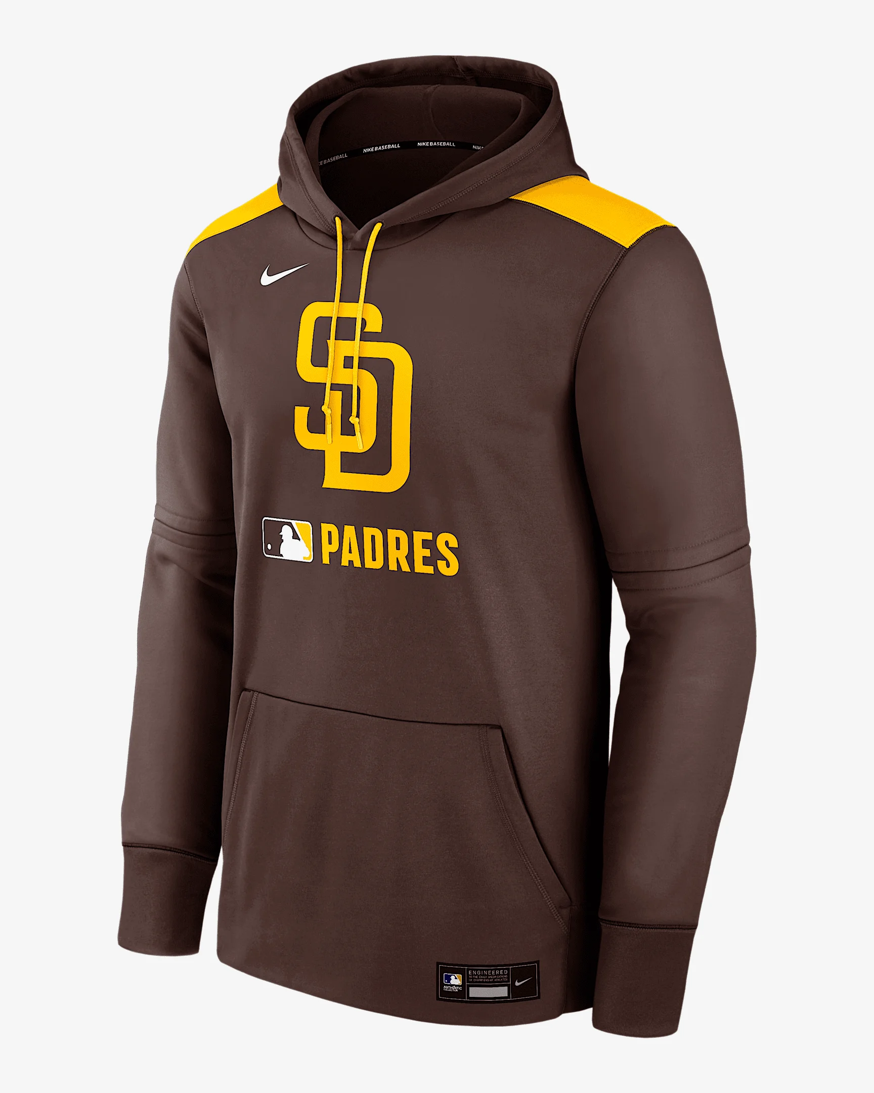 San Diego Padres Authentic Collection Men's Nike Therma MLB Pullover Hoodie - 1