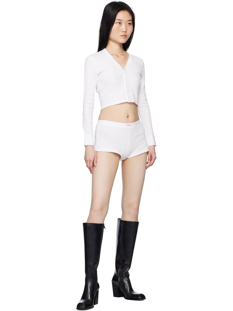 Alexander Wang White Crystal Hotfix Shorts outlook