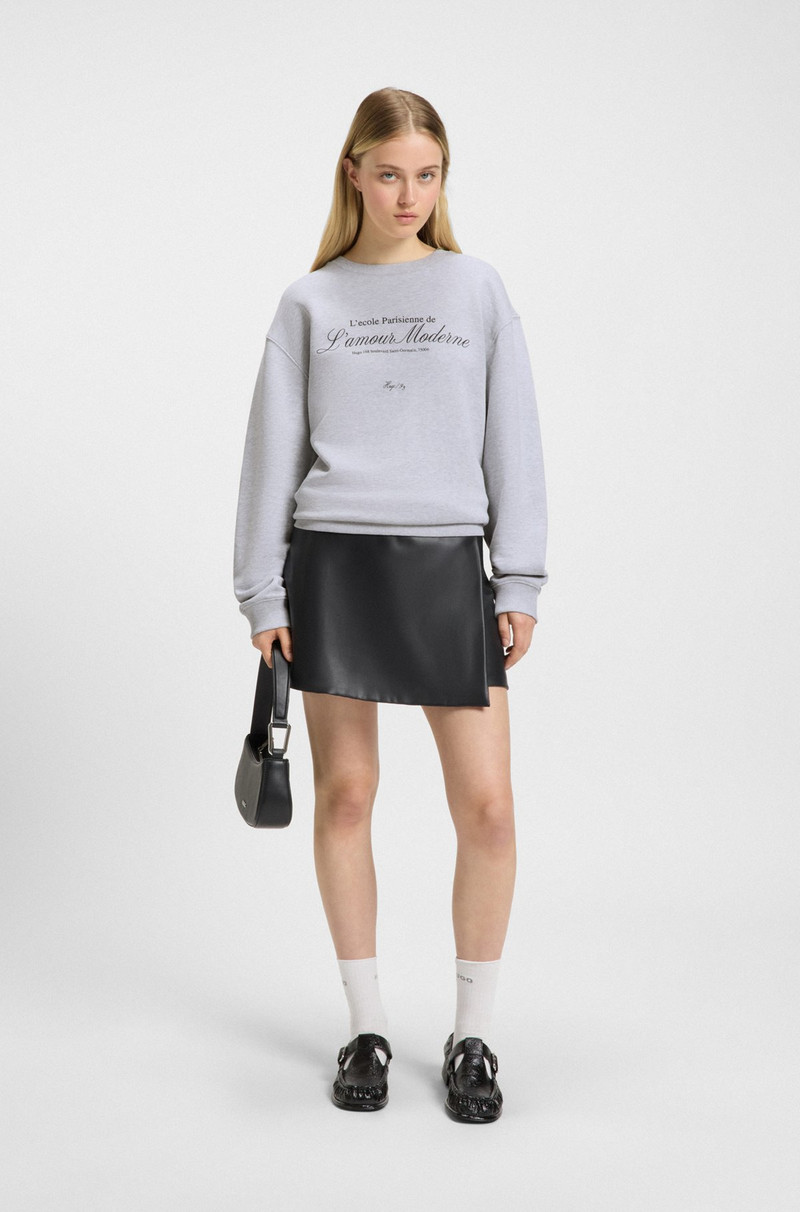 HUGO COTTON-TERRY SWEATSHIRT WITH PARISIAN GRAPHIC PRINT outlook