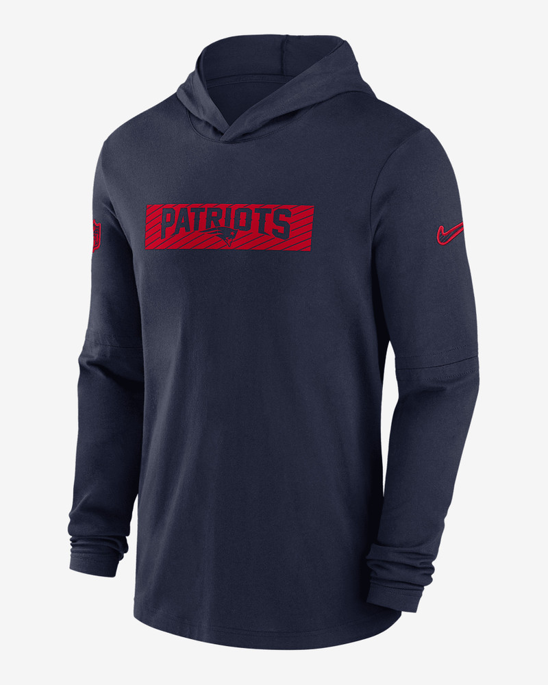 New England Patriots Sideline Men's Nike Dri-FIT NFL Long-Sleeve Hooded Top 1