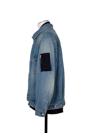 sacai Denim x Nylon Twill Jacket outlook