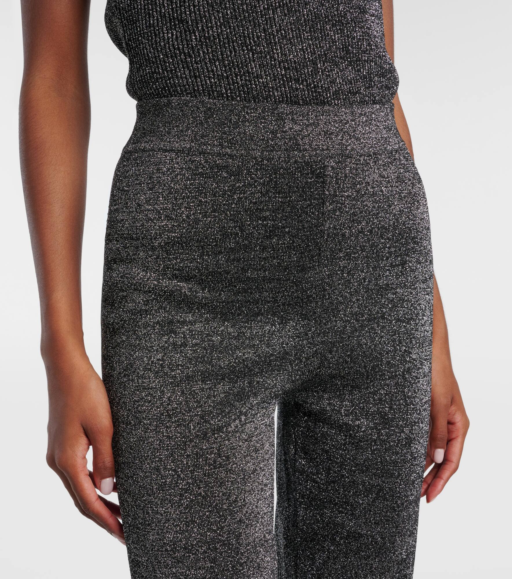 Lamé slim pants - 4