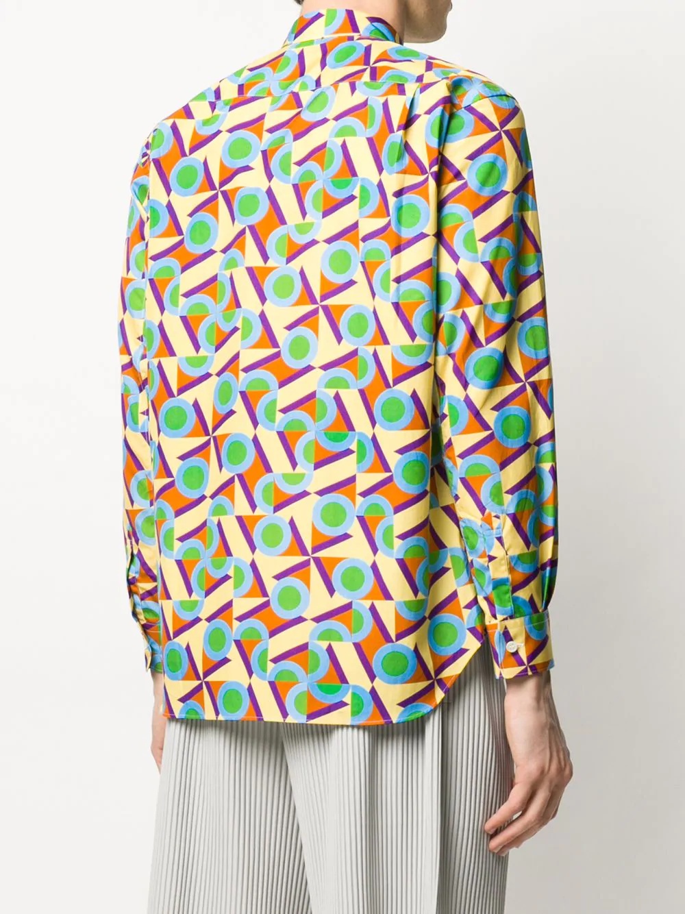 geometric print shirt - 4