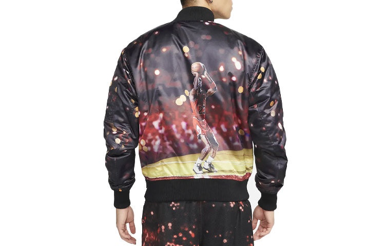 Air Jordan Loose Casual Printing Long Sleeves Jacket Black DC9655-010 - 2