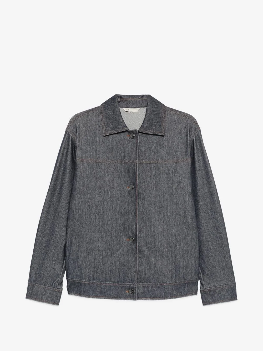 contrast-stitch denim jacket - 1