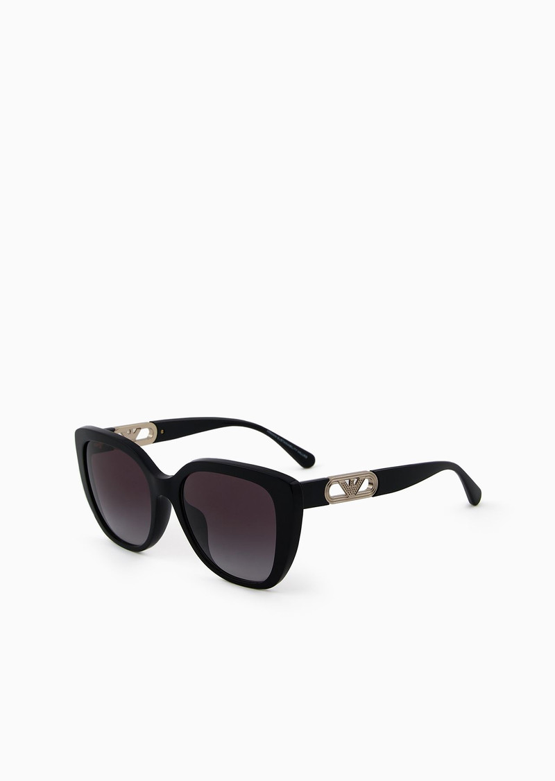 EMPORIO ARMANI Women’s butterfly-shaped sunglasses outlook