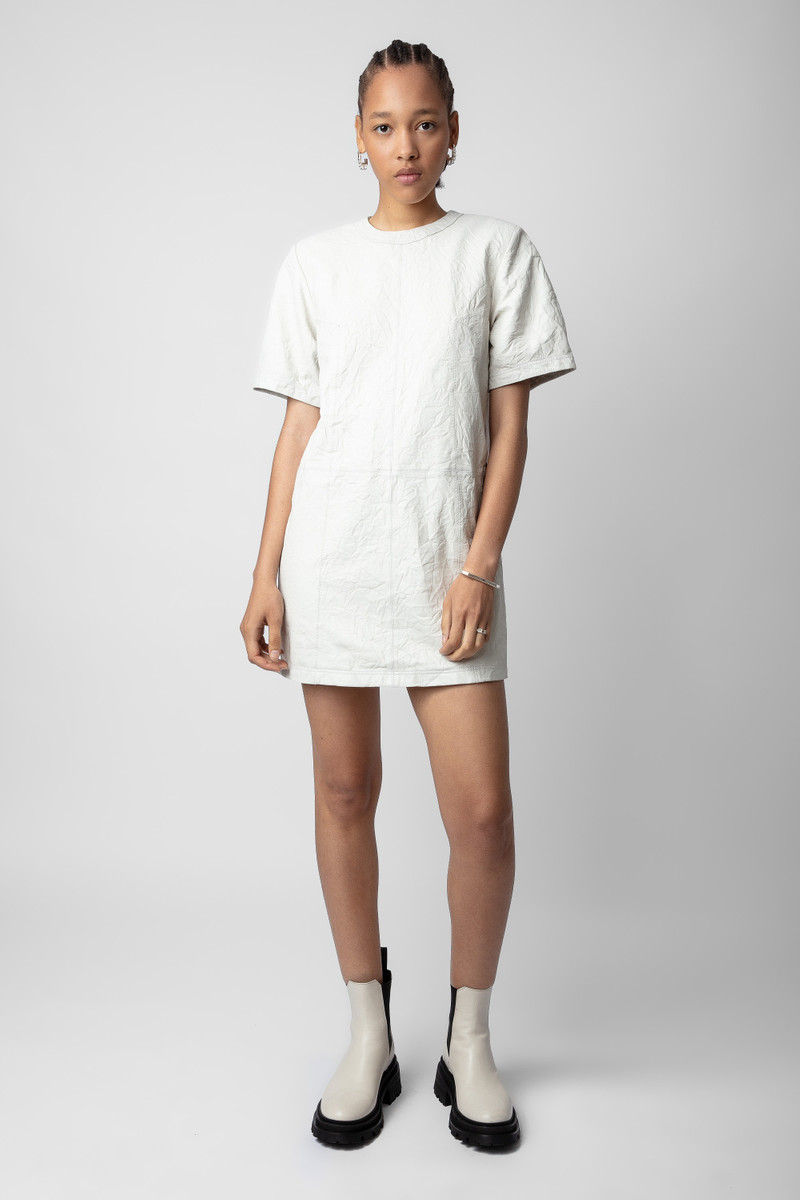 Zadig & Voltaire Riddy Crinkled Leather Dress outlook