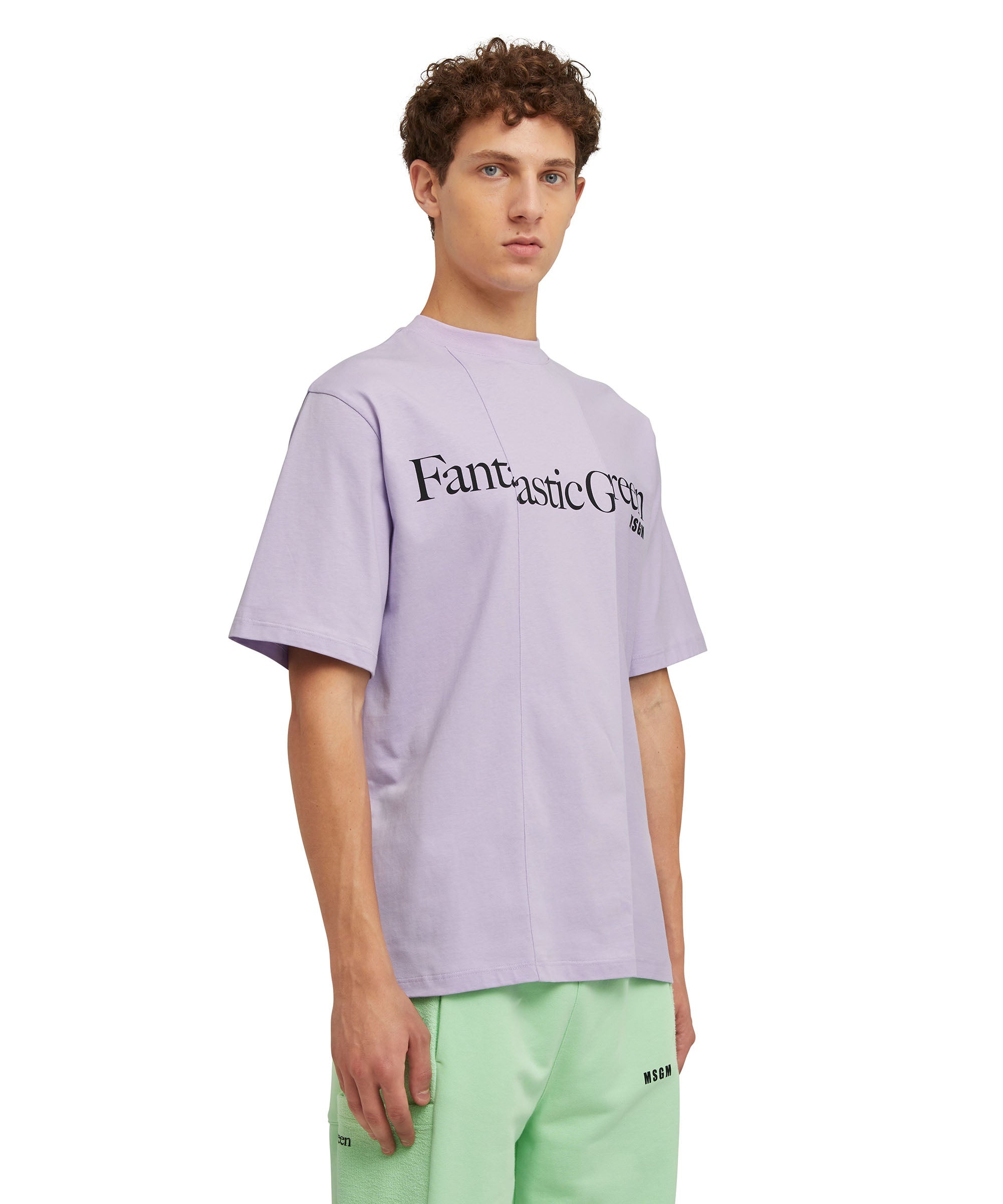 Organic cotton crewneck t-shirt from the MSGM Fantastic Green Capsule - 9