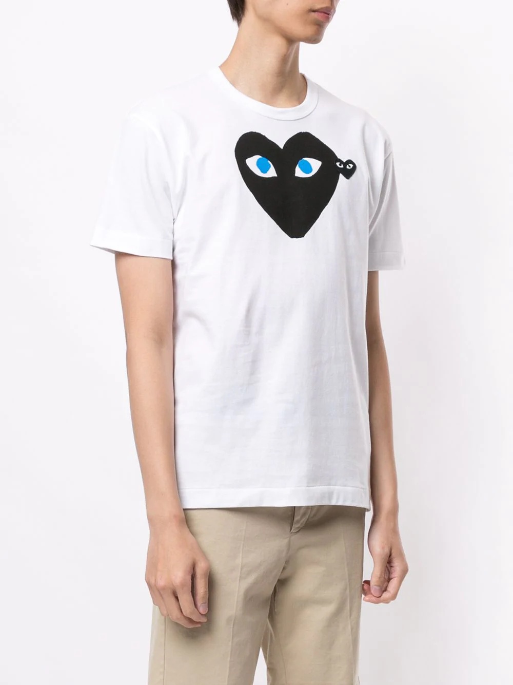 heart-print crew-neck T-shirt - 3