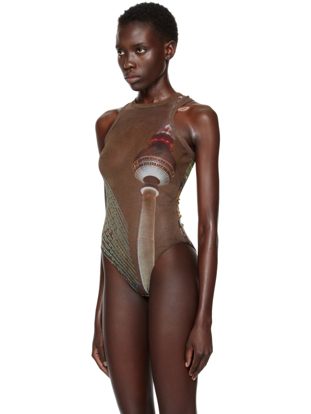 Brown Shayne Oliver Edition Bodysuit - 1