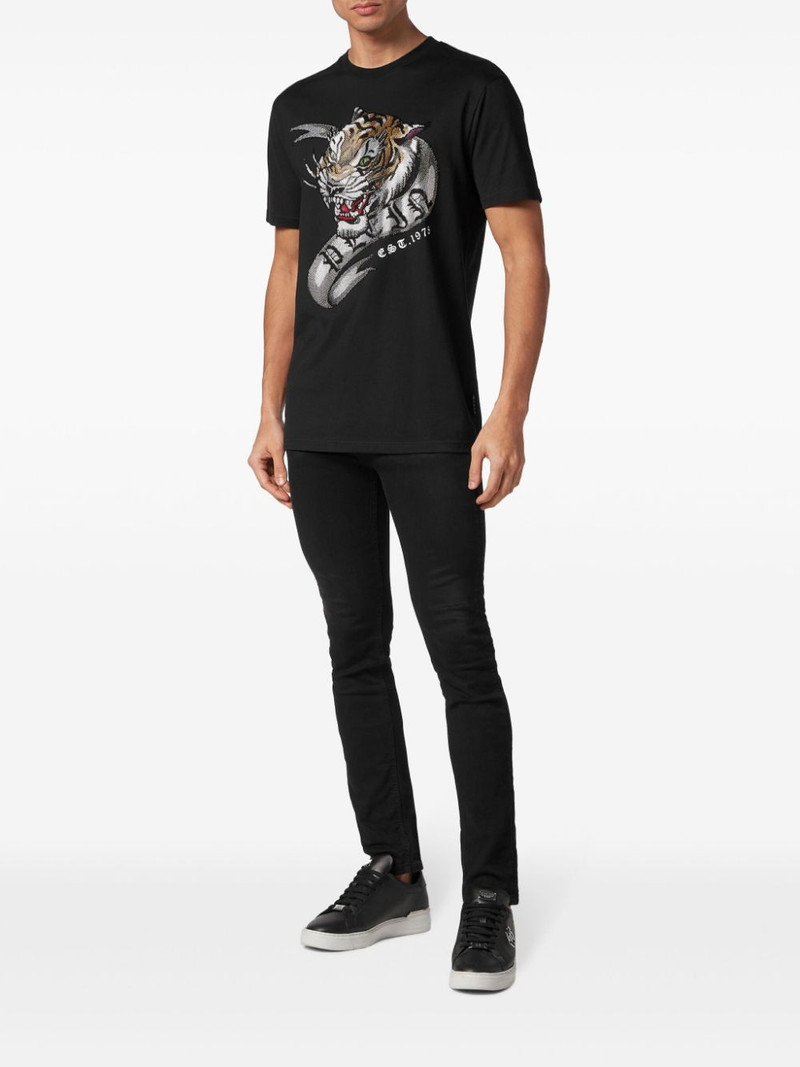 PHILIPP PLEIN Tattoo-print cotton T-shirt outlook