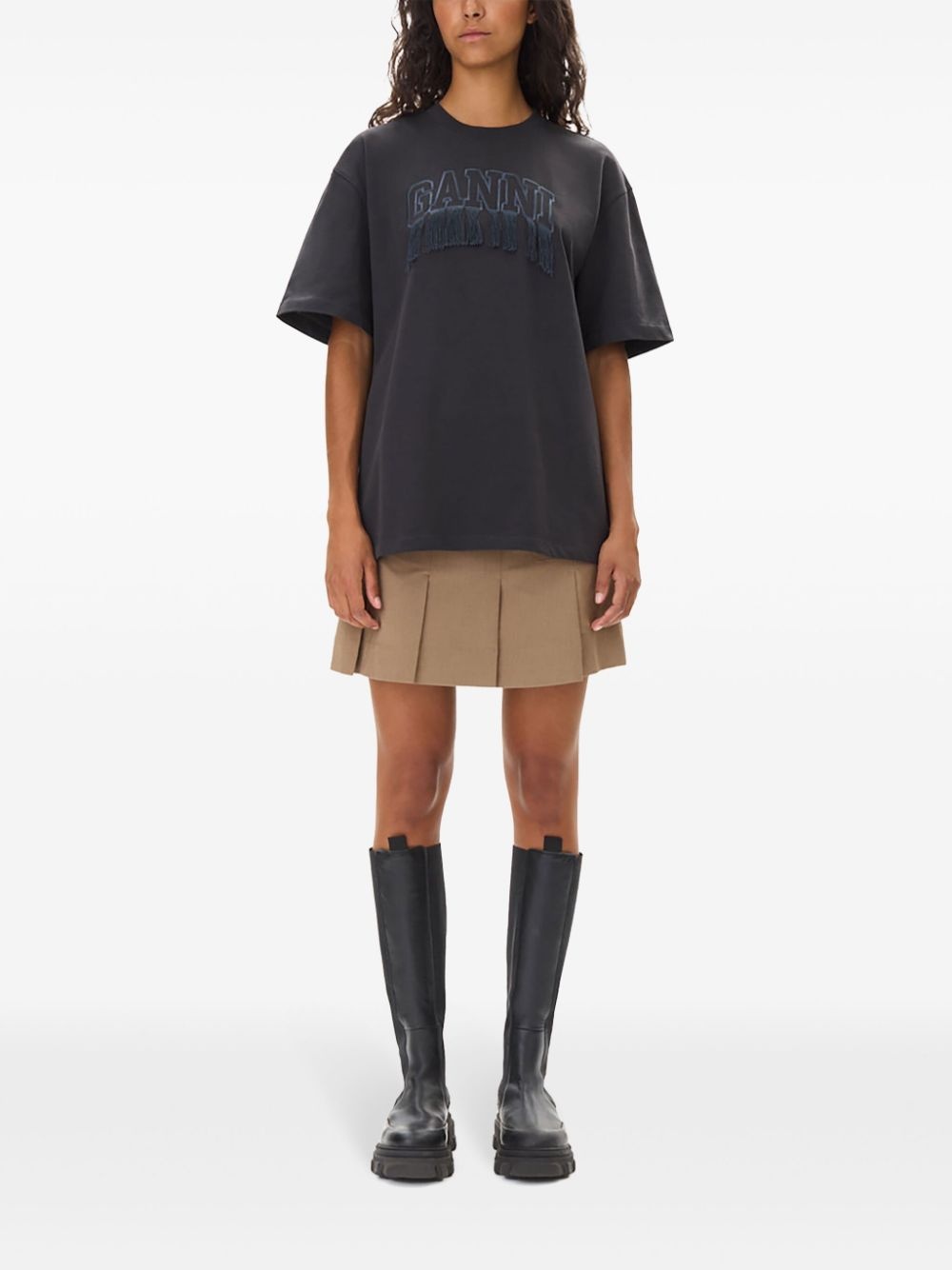 logo-embroidered T-shirt - 2