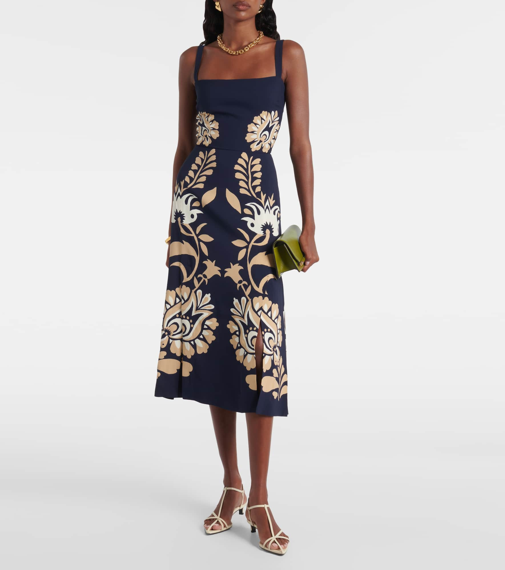 Buy Me A Martini floral satin midi dress - 2