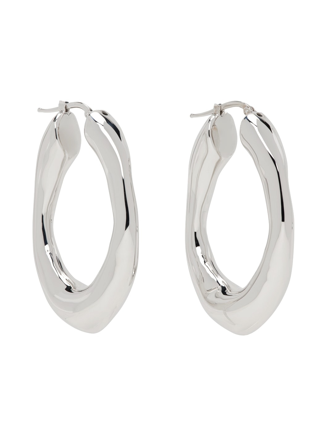 Silver Hoop Earrings - 2