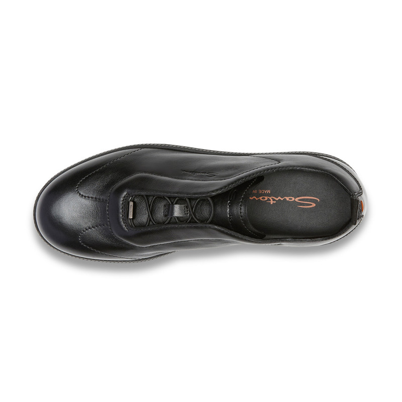 Men's black leather sneaker 3