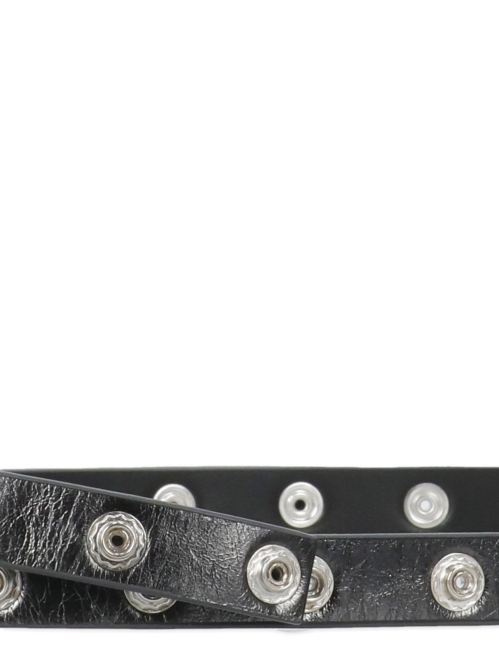 snap-button leather belt - 2