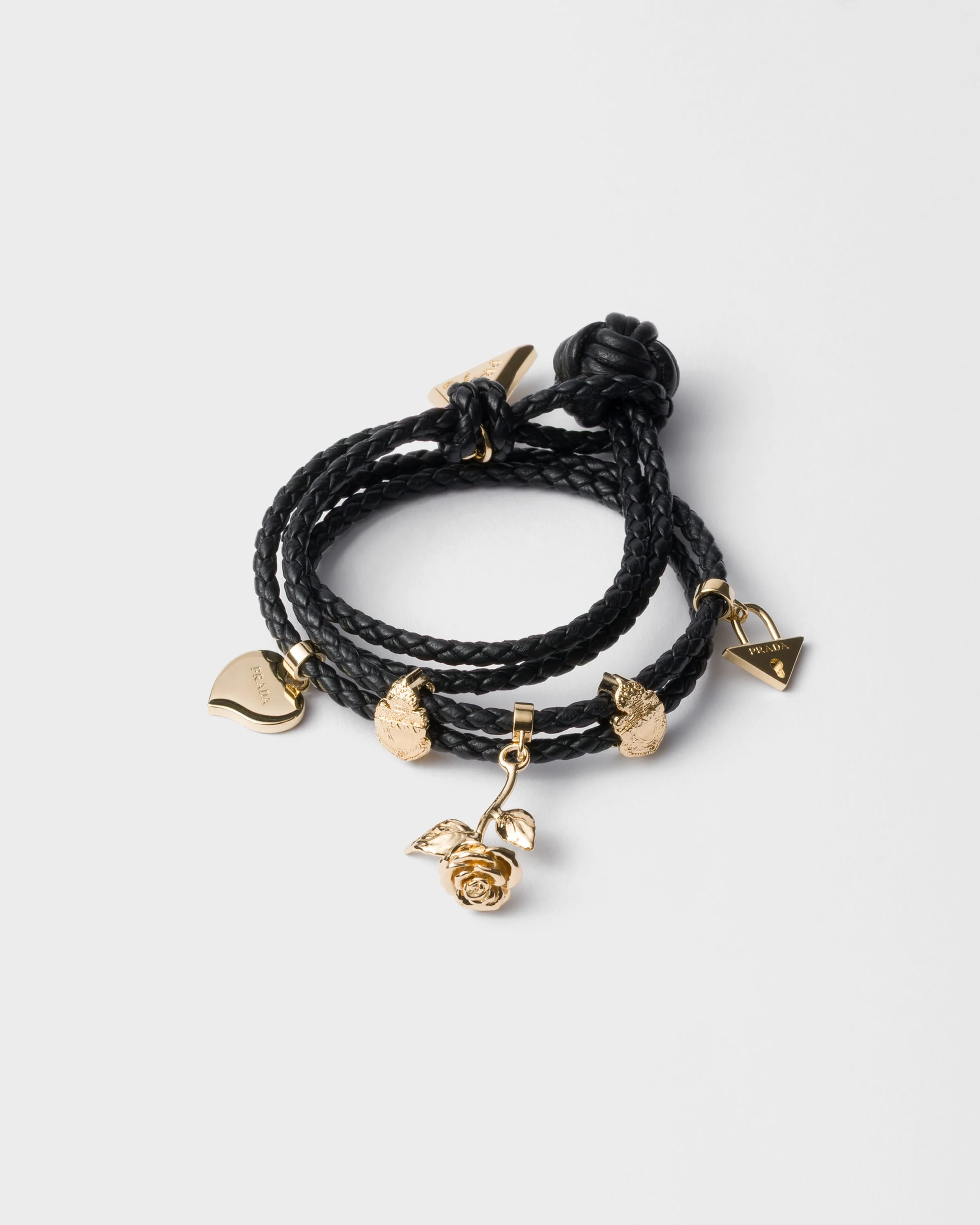 Braided nappa leather bracelet - 1