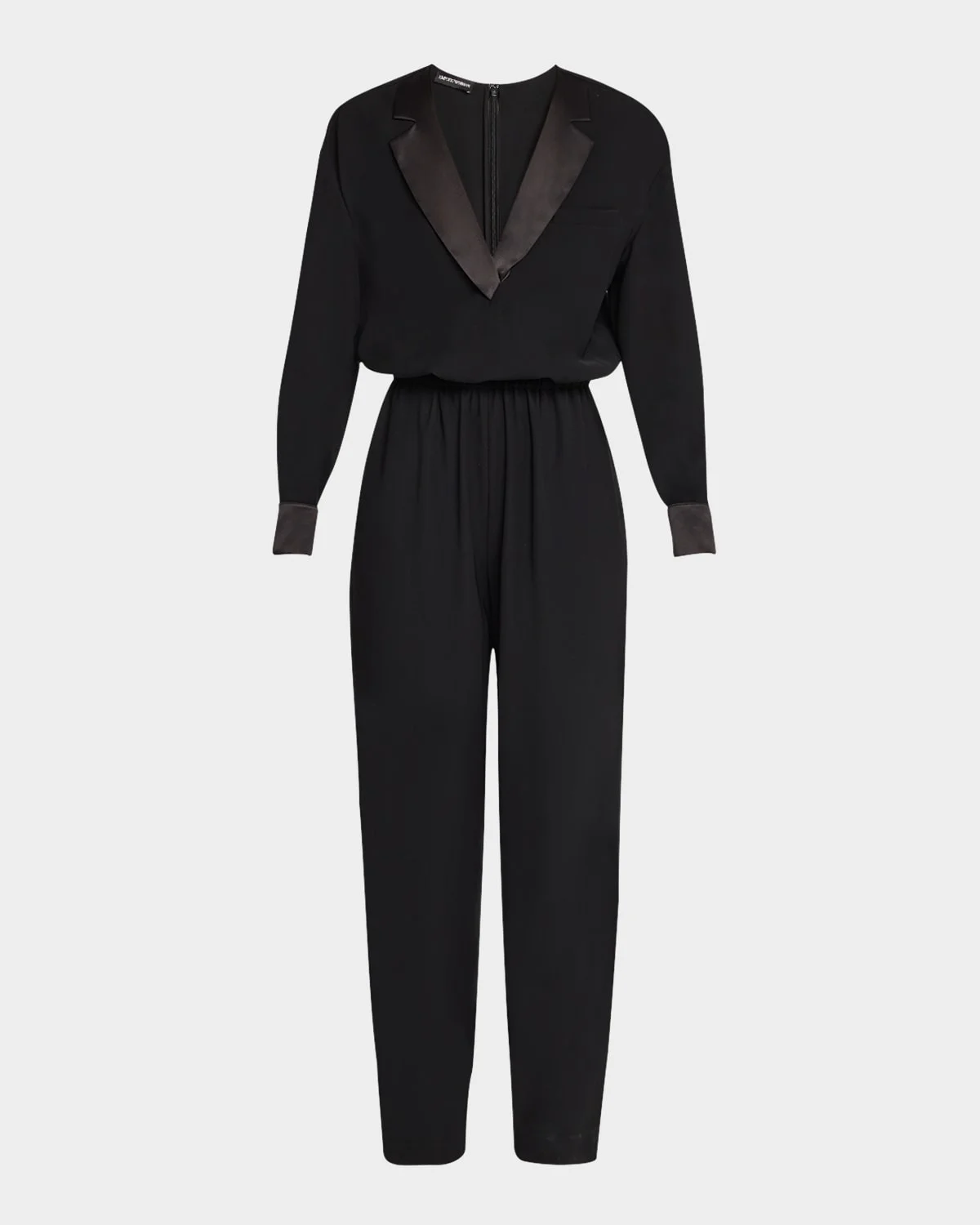 Tapered Blouson Tuxedo Jumpsuit - 1