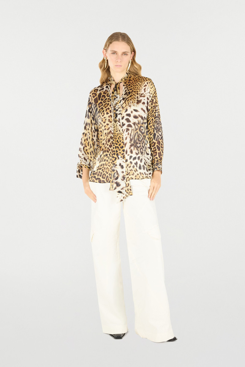 Roberto Cavalli Shirt With Jaguar Skin Print outlook
