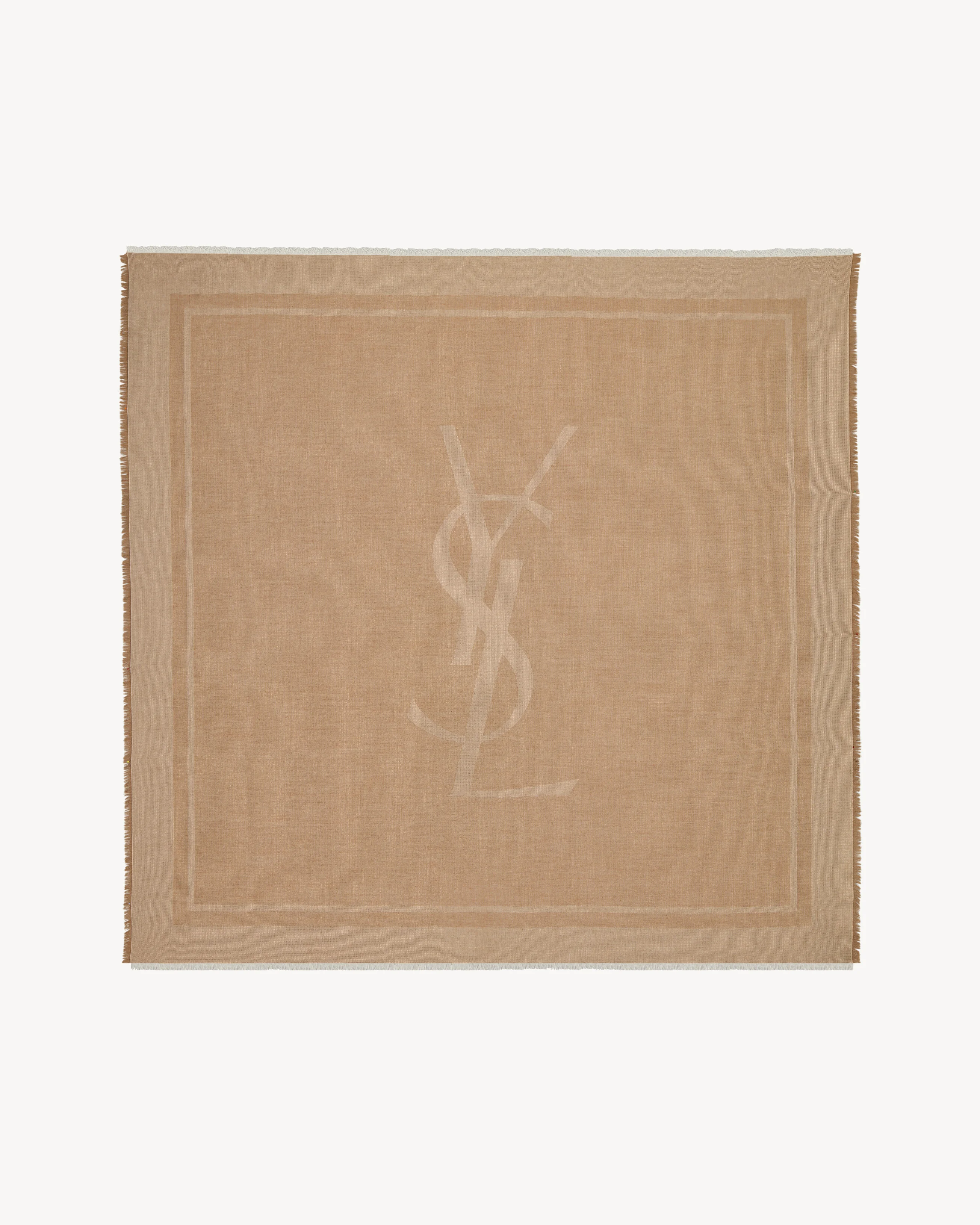 CASSANDRE SQUARE SCARF IN CASHMERE AND SILK JACQUARD - 1