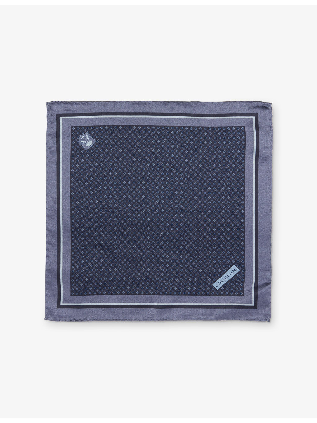 Branded Graphic-Pattern Silk Pocket Square - 3