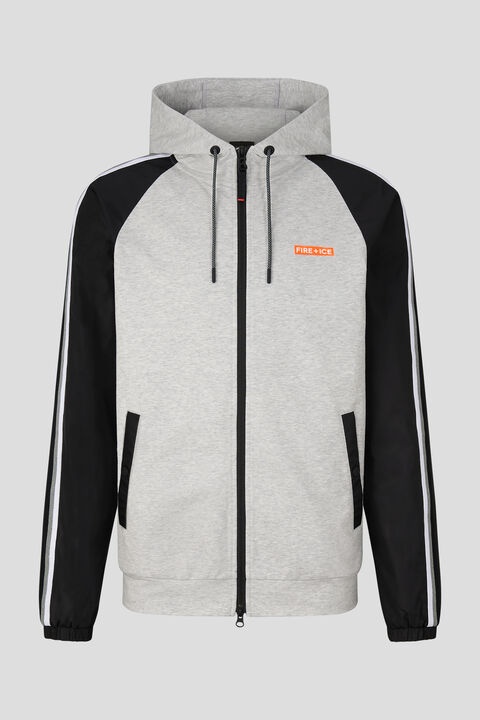 Ubbe Sweatshirt jacket in Light gray/Black - 1