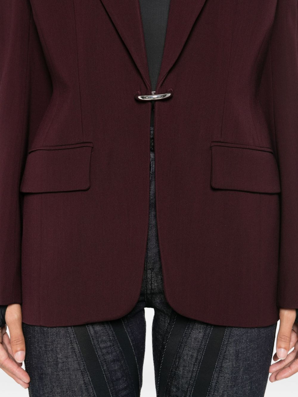 single-breasted wool jacket - 5