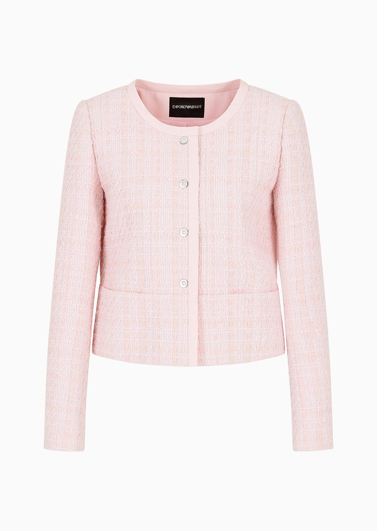 Lurex tweed single-breasted jacket - 1