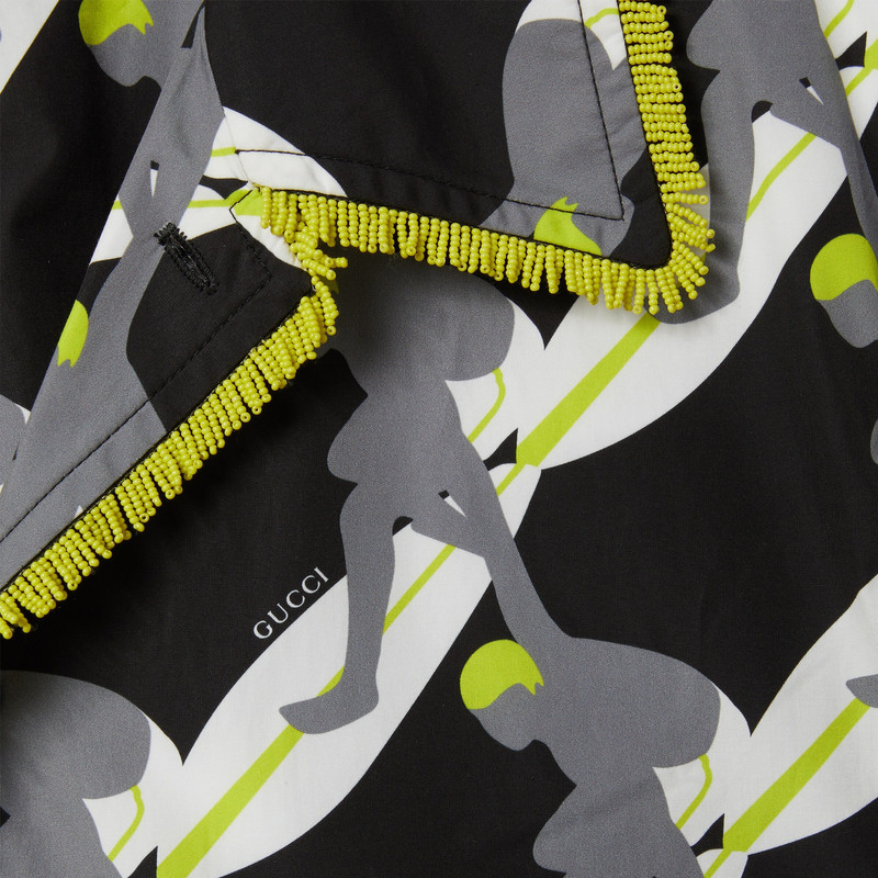 Printed light cotton poplin shirt 6