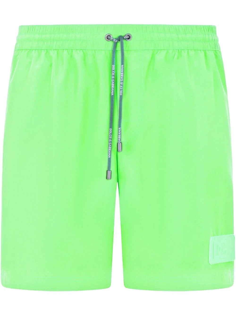 logo-patch mid-length swim shorts - 1