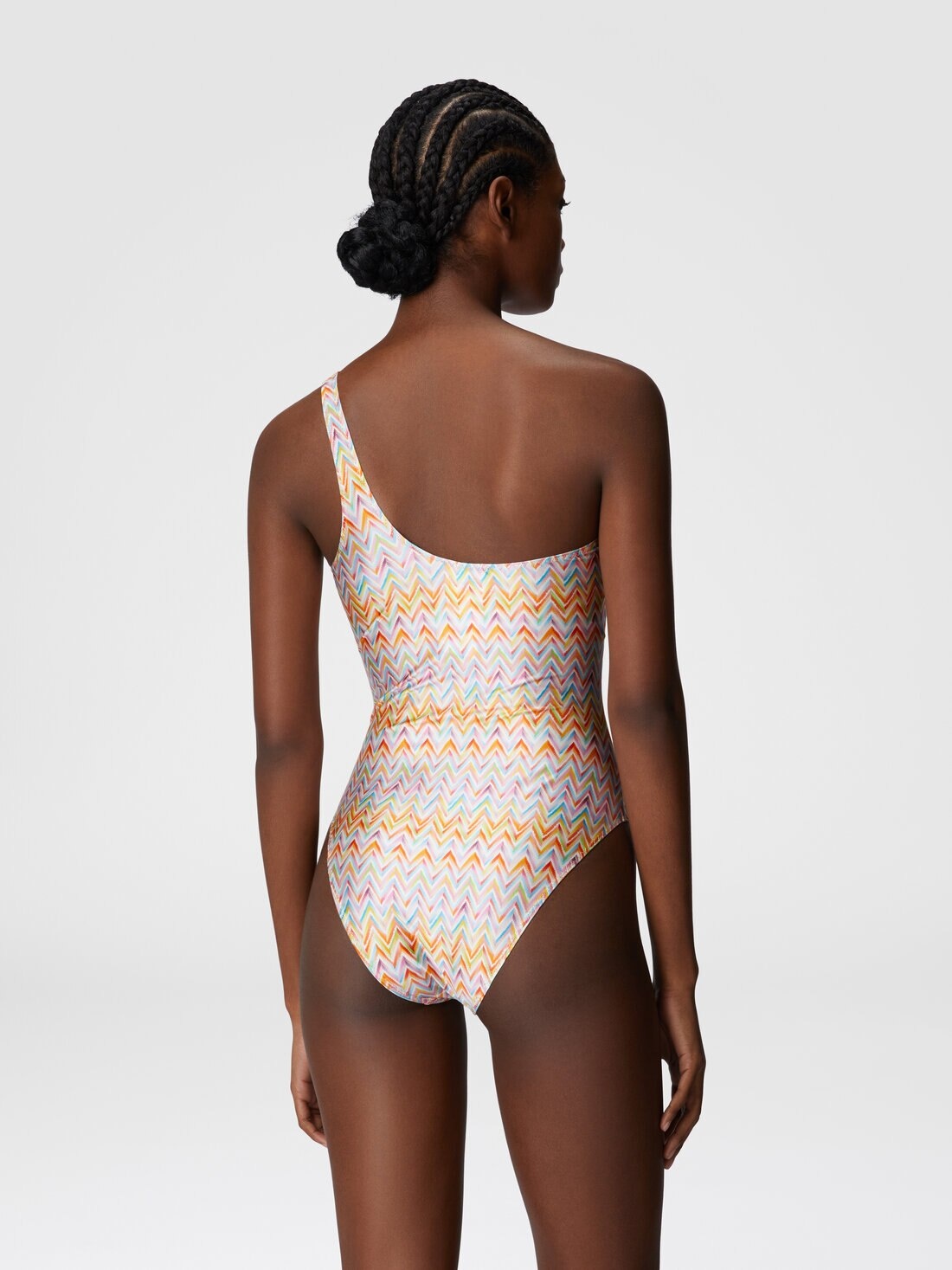 One-shoulder swimsuit in technical fabric - 3