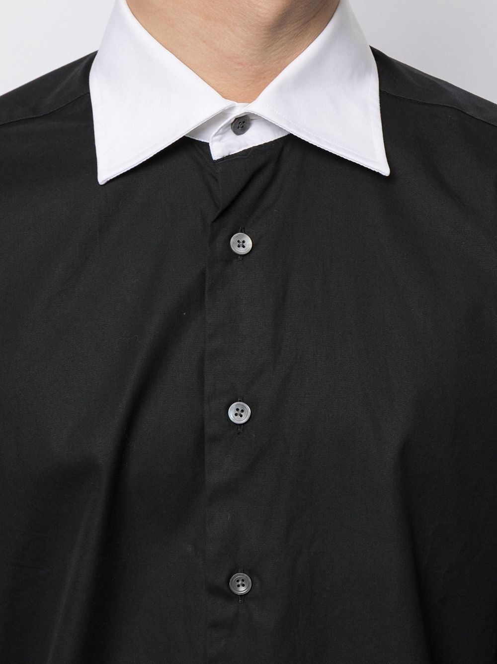 contrast-collar cotton shirt - 5