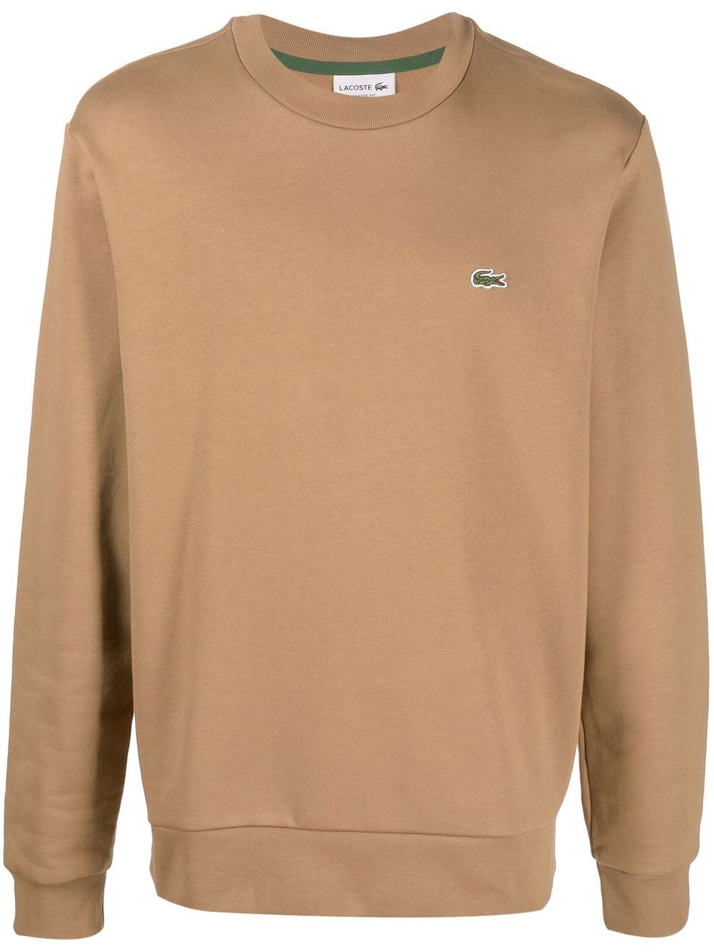 logo-embroidered crew neck jumper - 1