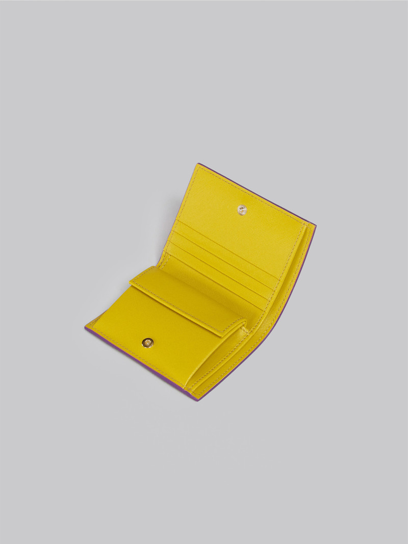 Marni YELLOW SAFFIANO LEATHER BI-FOLD WALLET outlook