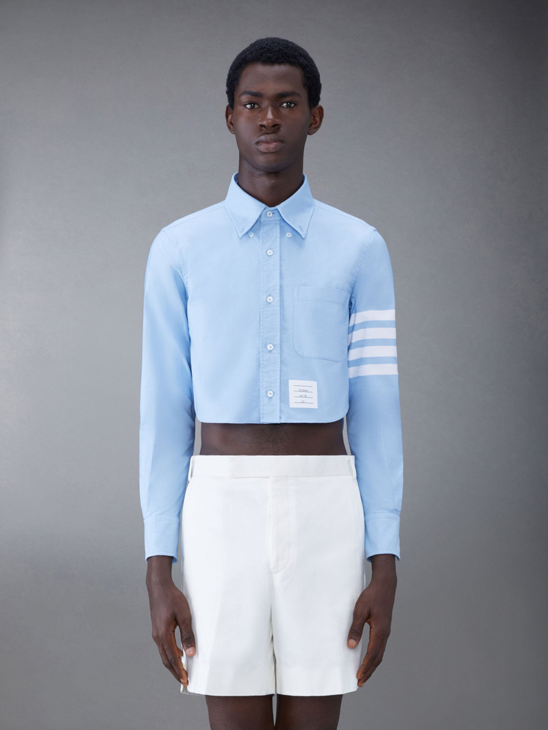 Oxford 4-Bar Cropped Shirt 1