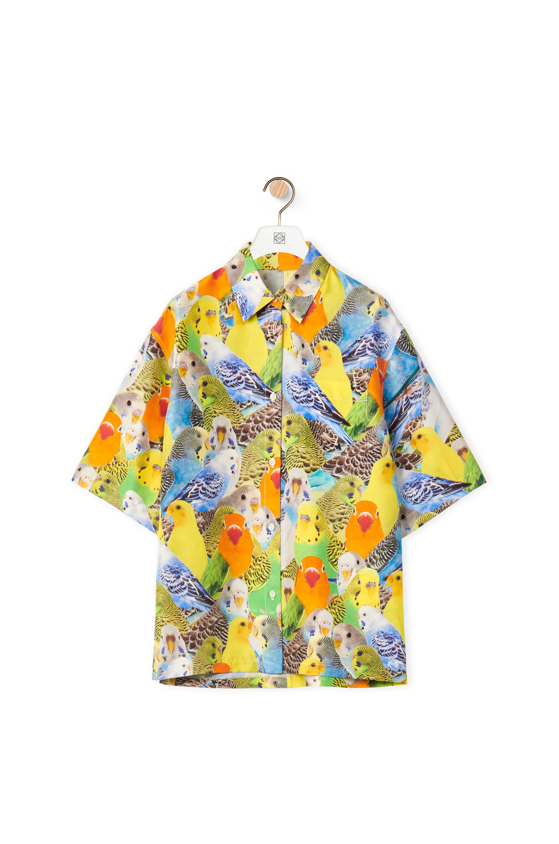Parrots print shirt in silk - 1