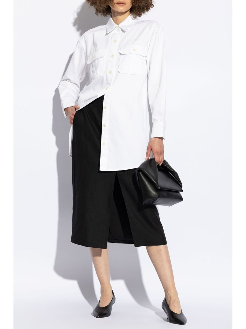 Theory long-sleeve cotton shirt outlook