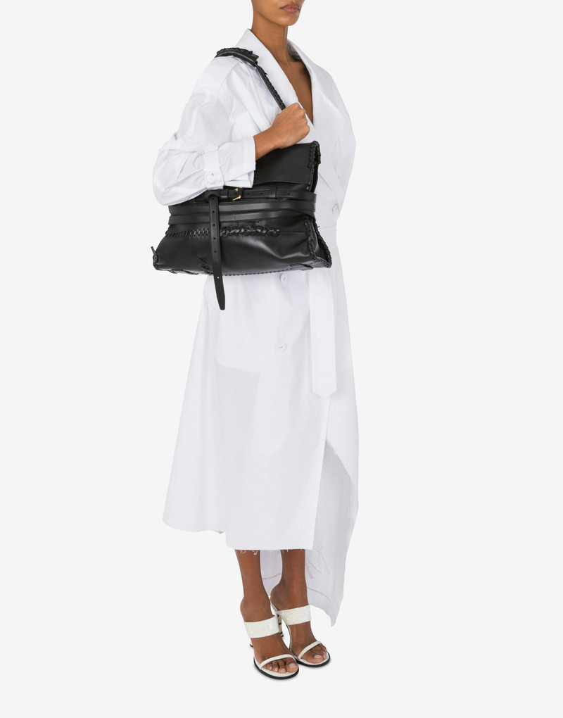 MOSCHINO TIE ME BAG WITH STITCHING MEDIUM 6