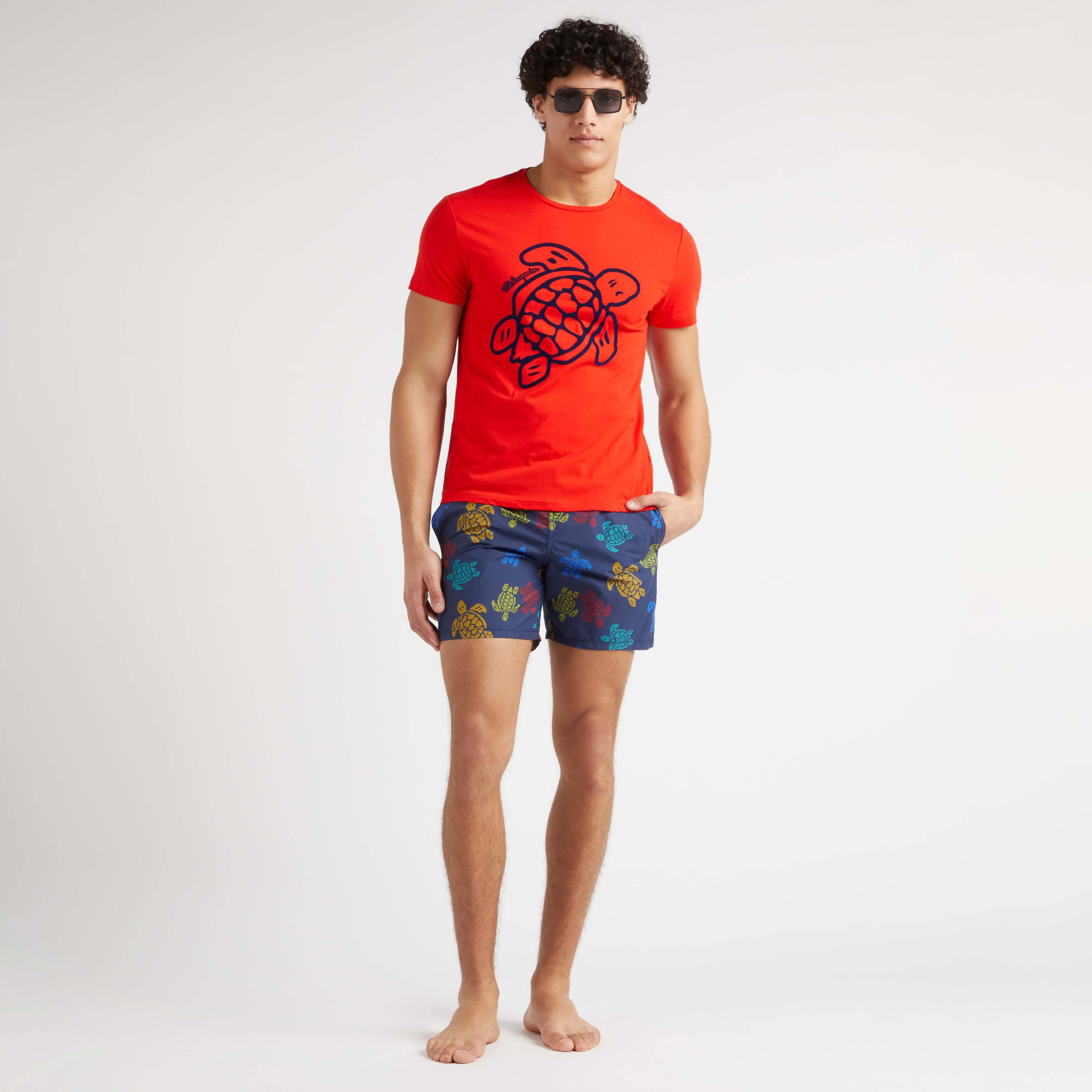 Men Swim Shorts Ronde des Tortues Tricot - Vilebrequin x Falke - 5