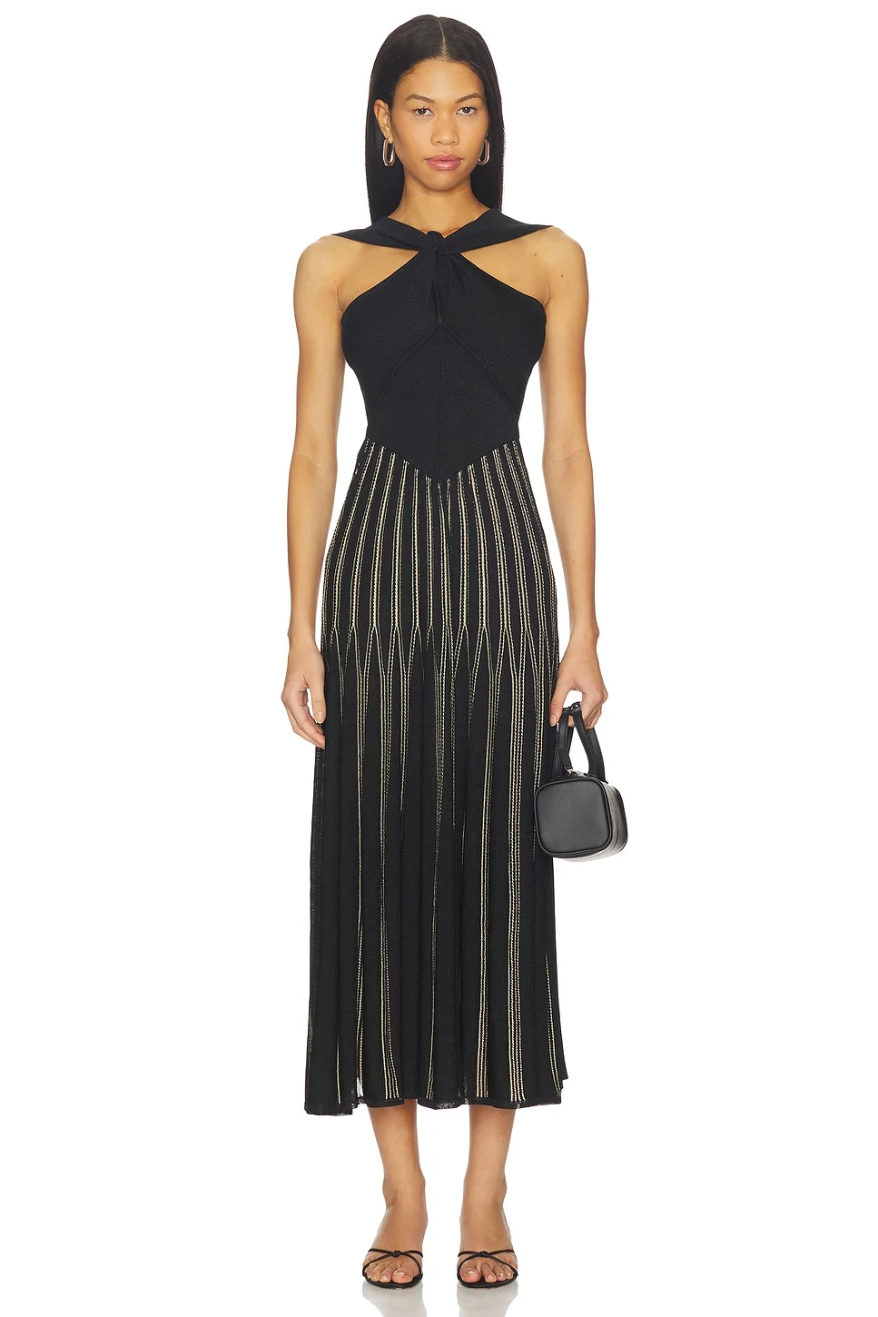 Rebellion Striped Halter Dress - 1