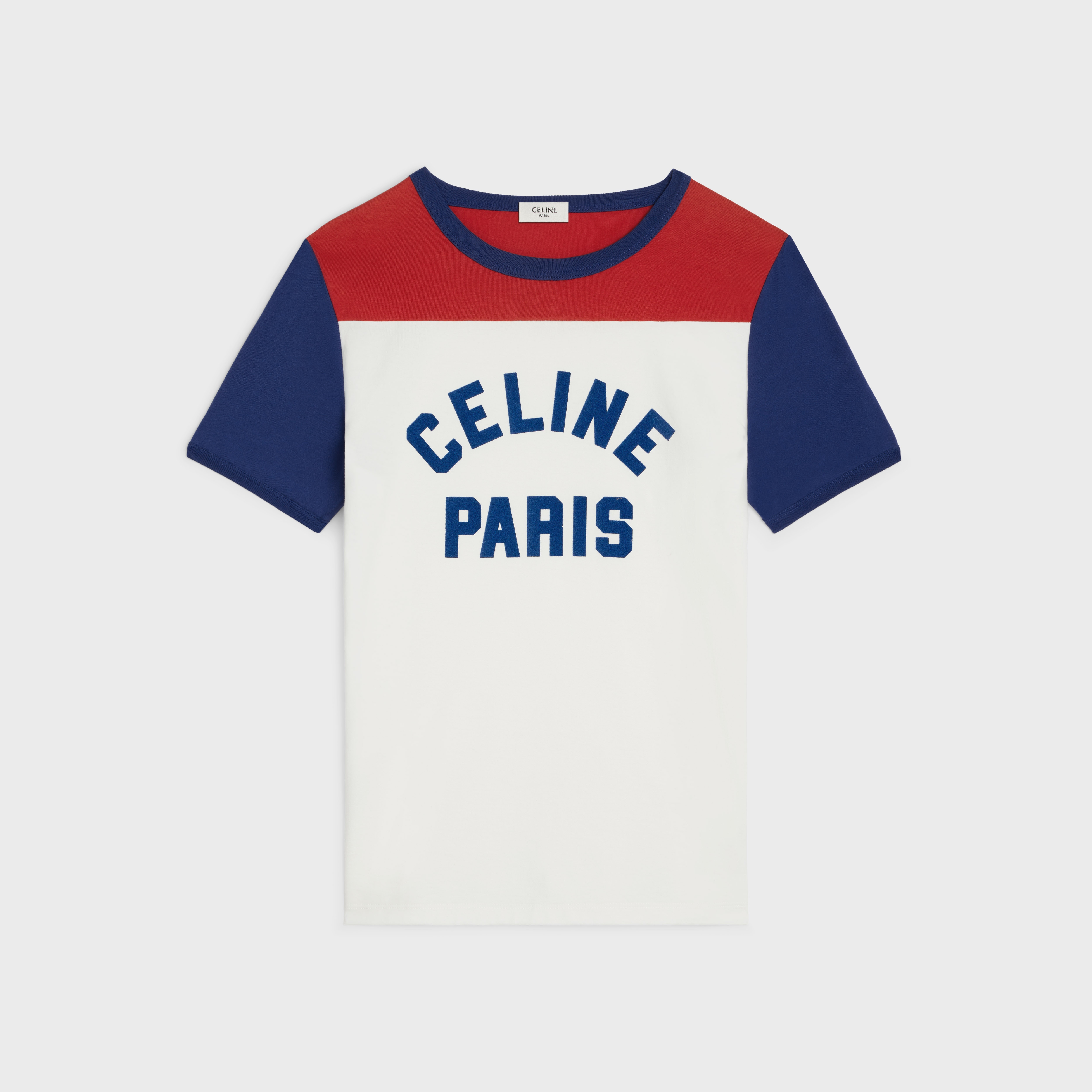 CELINE PARIS BOXY T-SHIRT IN COTTON JERSEY - BLACK / WHITE