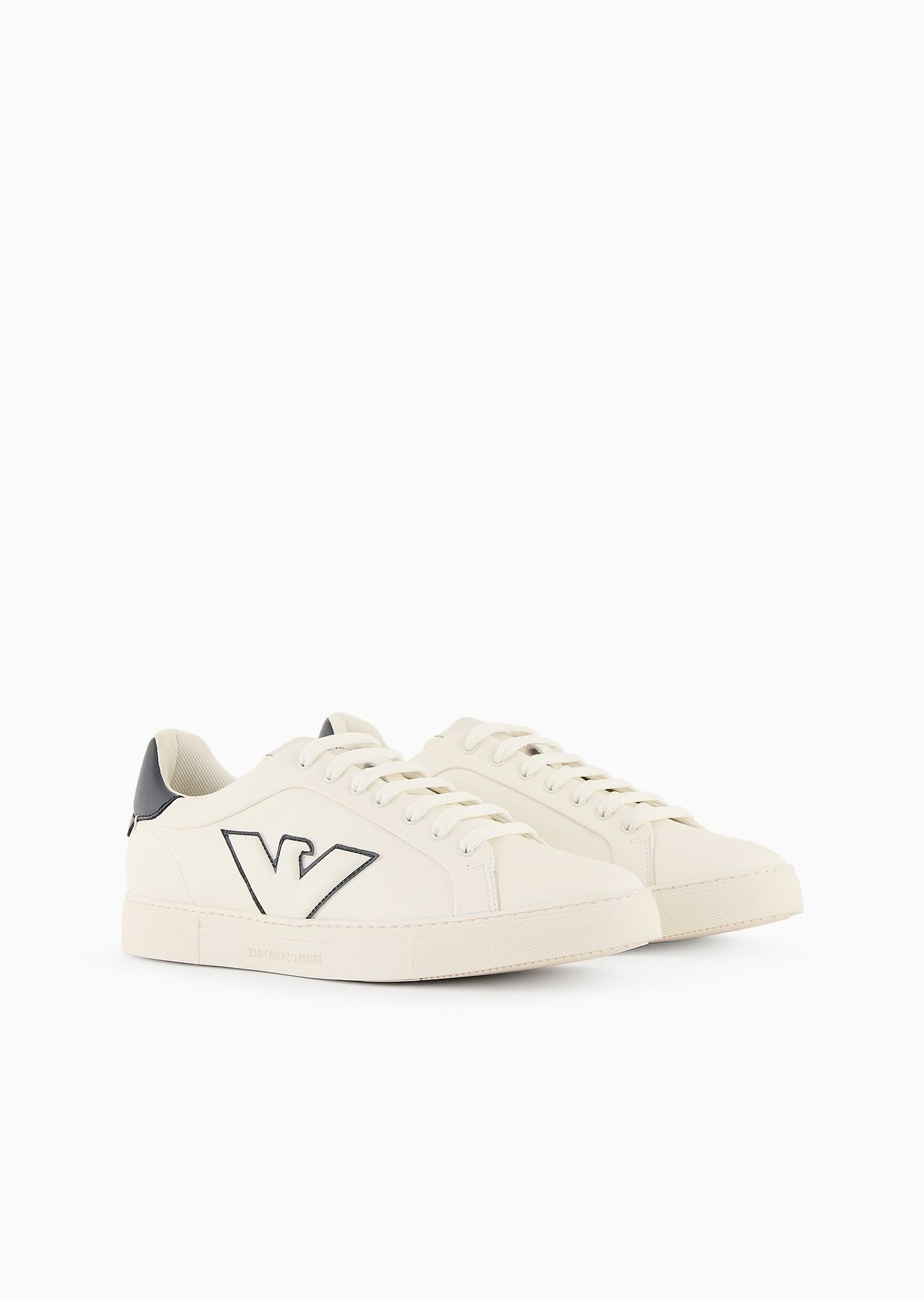 Leather sneakers with eagle patch - 2