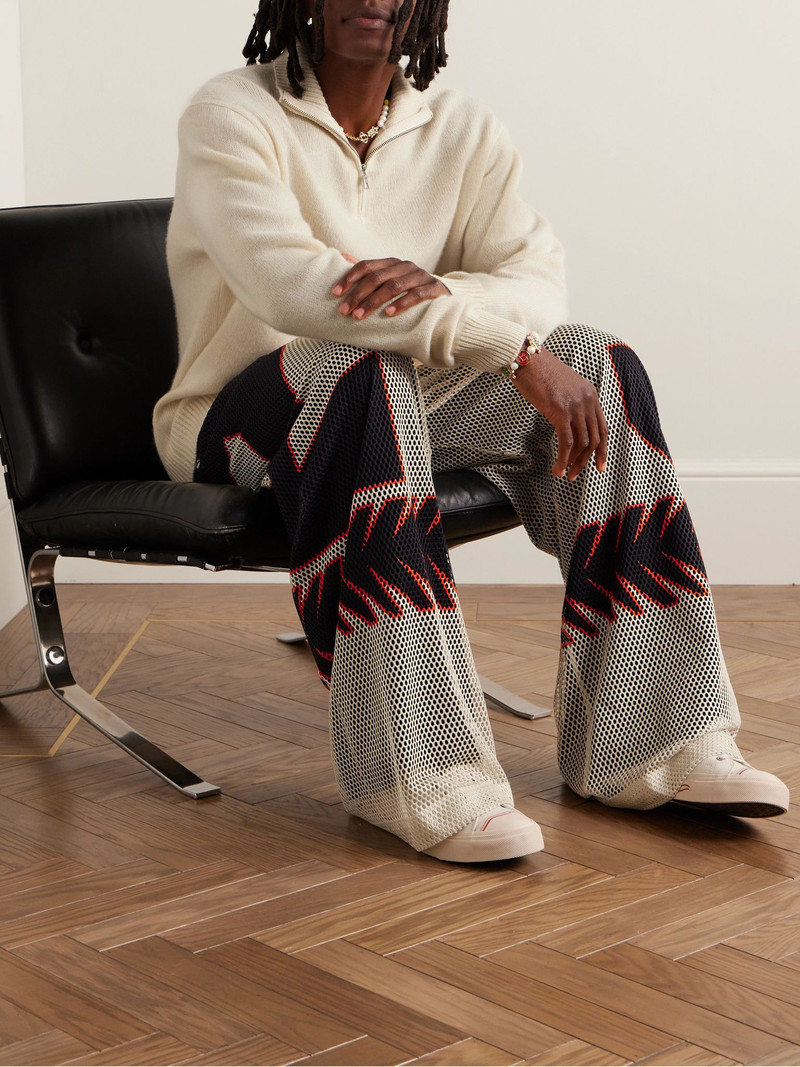 The Elder Statesman Cashmere Half-Zip Sweater Cream outlook
