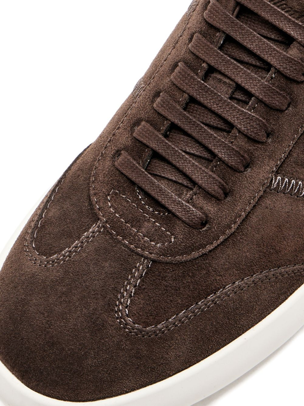 suede lace-up sneakers - 4