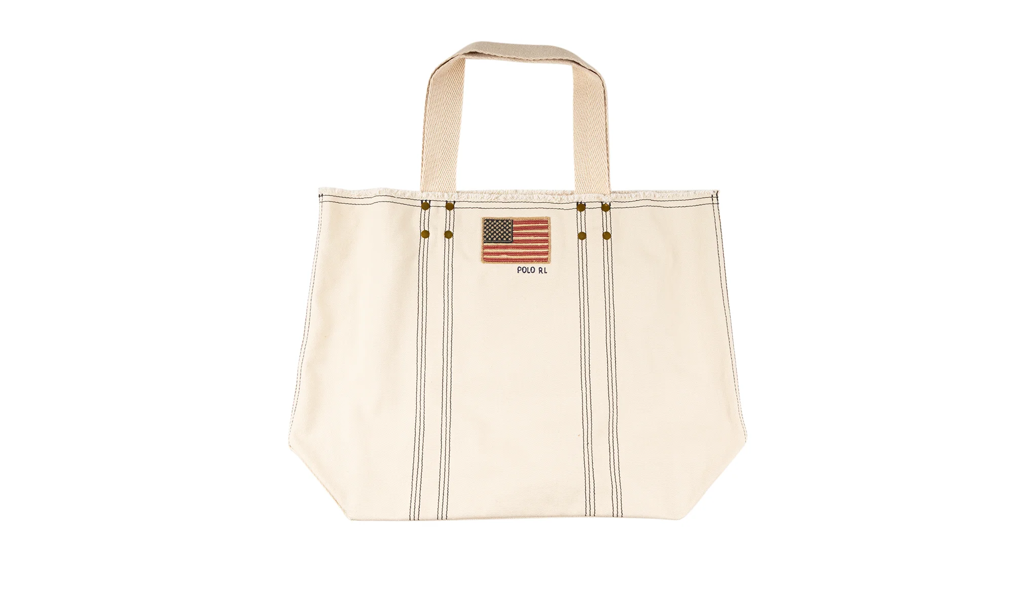 Flag Canvas Tote Bag "Beige" 453238 - 1